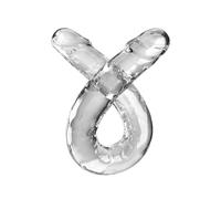 King Cock Dildo Doble 46 cm Transparente - Diseño Flexible Para Placer Compartido