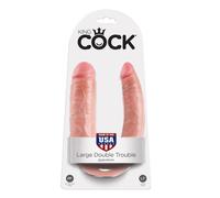 KING COCK - DILDO DOBLE PENETRACIÓN 17.8 CM NATURAL