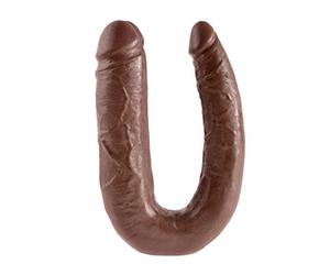 King Cock Double Trouble Large Marrón Dildo Doble Penetración - 616 gr