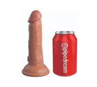 KING COCK - ELITE DILDO REALISTICO VIBRADOR & SILICONA 15.2 CM CARAMELO