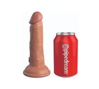 King Cock Élite Dildo Realístico Vibrador y Silicona 15.2 cm - Color: Caramelo