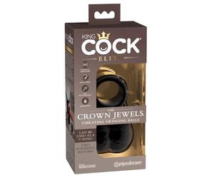 King Cock Elite TCJ Balón oscilante vibratorio Negro 10,8 cm