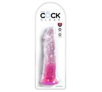 King Cock King Cock Clear 8" - Cock Pink, Clear/Pink, 8 Zoll