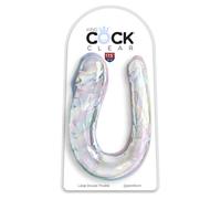 King Cock Large Double Trouble, Clear, 44 cm