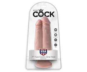 King Cock Pene Doble Two Cocks One Hole Natural 7-500 gr