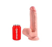 King cock plus - dildo realista triple densidad con testÃculos oscilantes 23 cm color natural