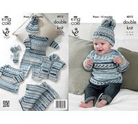 King Cole Cherish DK 4012 - Patrón para tejer prendas de ropa para bebé
