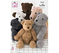 King Cole Trufa patrón de tejer para tejer pequeño o grande juguete de peluche (9134)