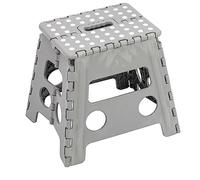 King Collection Taburete plegable CLIC-CLAC gris alto