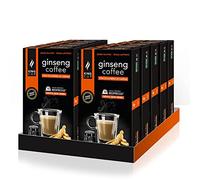 King Cup - 10 Paquetes de 10 Cápsulas de Ginseng con Azúcar de Caña, 100 Cápsulas 100% Compatible con el Sistema Nespresso de Bebida con Sabor de Ginseng, Sin Gluten y Sin Lactosa