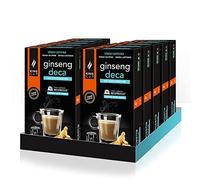 King Cup - 10 Paquetes de 10 Cápsulas de Ginseng Deca Sin Azúcar, 100 Cápsulas 100% Compatible con el Sistema Nespresso de Bebida con Sabor de Ginseng, Sin Gluten y Sin Lactosa