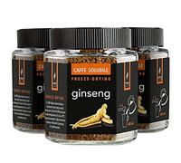 King Cup - 3 Tarros de 50gr cada uno de Café Soluble con Ginseng, Café Ginseng Sabor Instantáneo con Extra Solubilidad, Ideal para Desayuno, Brunch, Café Helado, Sin Gluten, Vegano