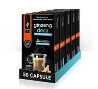 King Cup - 5 Paquetes de 10 Cápsulas de Ginseng Deca Sin Azúcar, 50 Cápsulas 100% Compatible con el Sistema Nespresso de Bebida con Sabor de Ginseng, Sin Gluten y Sin Lactosa