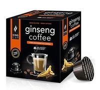 King Cup - 6 Paquetes de 10 Cápsulas Compostable de Ginseng con Azúcar de Caña, 60 Cápsulas 100% Compatible con el Sistema Nescafè Dolce Gusto de Bebida con Sabor de Ginseng, Sin Gluten y Sin Lactosa