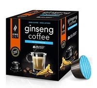 King Cup - 6 Paquetes de 10 Cápsulas Compostable de Ginseng Sin Azúcar, 60 Cápsulas 100% Compatible con el Sistema Nescafè Dolce Gusto de Bebida con Sabor de Ginseng, Sin Gluten y Sin Lactosa