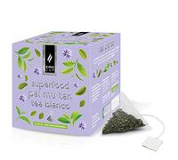 King Cup - Te Blanco Pai Mu Tan, 4 Paquetes con 10 Filtros Biodegradables, The Superfood con Reducido Contenido de Teína, 40 Filtros a Pirámide, Ingredientes 100% Naturales, Made in Italy