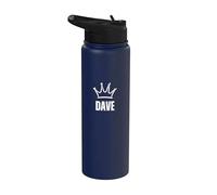 King Dave Crown - Ganador personalizado de primer nombre de cumpleaños #1 Stainless Steel Insulated Water Bottle