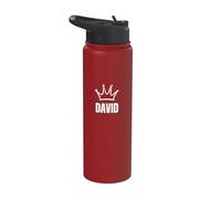King David Crown - Nombre personalizado de cumpleaños #1 Ganador Stainless Steel Insulated Water Bottle