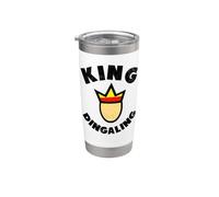 King Ding-A-Ling humor adulto divertido Vaso térmico de acero inoxidable de doble pared