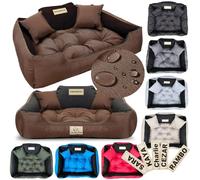 KING DOG Cama para perros 130 x 105 cm personalizada impermeable marrón