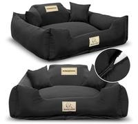 KING DOG Cama para Perros Grande Talla L 100 x 75 cm Personalización Nombre del Cubierta extraíble y Lavable Sofá Perros Apto Lavado Base Antideslizante Caseta Interior