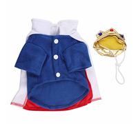 King Dog Clothes, Pet Halloween Costume, Breathable Soft Velvet with Crown Headdress, Funny Novelty Puppy Costume for Small Medium Dogs Cats, Perfect for Parties and Daily Wear (S)