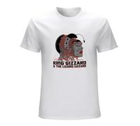 King Funny Gizzard The Lizard Gift Wizard - Camiseta de algodón para hombre con estampado especial, blanco, XXL