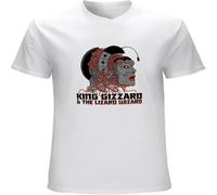 King Funny Gizzard The Lizard Gift Wizard Cotton T Shirt Group Special Printed On White M