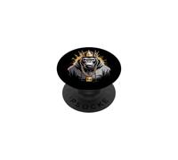 King Gang Gorilla Primate Hip Hop Graphic Apparel PopSockets PopGrip Adhesivo