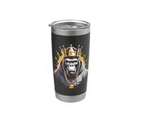 King Gang Gorilla Primate Hip Hop Graphic Apparel Vaso térmico de acero inoxidable de doble pared