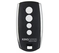 KING GATES - STYLO 4 - Mando a distancia portátil 4 botones para receptor de puertas automáticas (con pila e instrucciones incluidas), color blanco