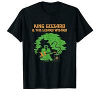 King Gizzard and The Lizard Wizard Cyboogie Black Mens T-Shirt for Rock Fans?Top Sudadera Short Sleeve, Negro , XXL