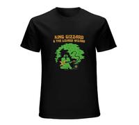 King Gizzard and The Lizard Wizard Cyboogie Men's T-Shirt Unisex Black Cotton Print tee Shirts 3XL