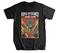 King Gizzard and The Lizard Wizard en's T-Shirt Men Cotton Fashion Tshirt Black 3XL