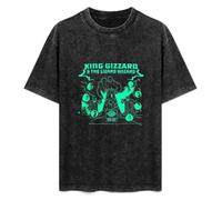 King Gizzard and The Lizard Wizard Mens T-Shirt Black Graphic Unisex tee Shirt M