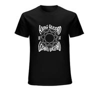 King Gizzard And The Wizard Lizard Music Camiseta Graphic Printed Tee Shirt Mens Black Shirt, Negro , XXL