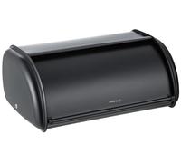 KING HOFF Panera, caja para guardar pan, panera espaciosa de metal, pan y galletas, larga conservación y frescura, 44 cm x 27 cm x 18,5 cm (negro)