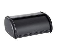 KING HOFF Panera, caja para guardar pan, panera espaciosa de metal, pan y galletas, larga conservación y frescura, 44 cm x 27 cm x 18,5 cm (negro)