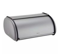 KING HOFF Paneras de metal, panera espaciosa de metal, pan y galletas, larga conservación y frescura, 44 cm x 27 cm x 18,5 cm (gris)