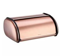 KING HOFF Paneras de metal, panera espaciosa de metal, pan y galletas, larga conservación y frescura, 44 cm x 27 cm x 18,5 cm (oro rosa)