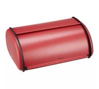 KING HOFF Paneras de metal, para almacenar pan y galletas, 44 x 27 x 18,5 cm, color rojo