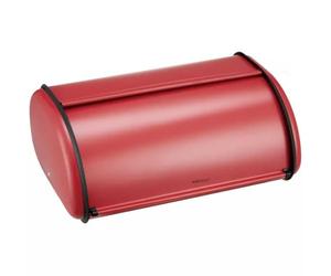 KING HOFF Paneras de metal, para almacenar pan y galletas, 44 x 27 x 18,5 cm, color rojo
