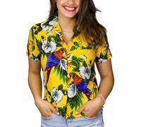 King Kameha Blusa 'Cherryparrot' amarillo XS EUR