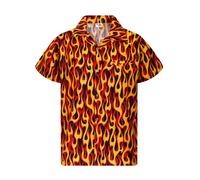 King Kameha Camiseta 'Flames Allover' amarillo S EUR
