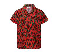 King Kameha Camiseta 'Flames Allover' rojo S EUR
