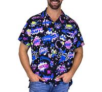 King Kameha Funky Camisa Hawaiana, BoomBang, monopurple, L