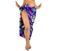 King Kameha Funky Pareo Sarong Camisola Encubrimiento Hawaiano, Flamingo Melon, Morado, Grande