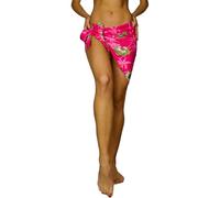 King Kameha Funky Pareo Sarong Camisola Encubrimiento Hawaiano, Small Flower, Rosa, PEQUEÑO