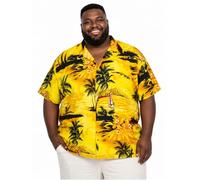 King Kameha Tallas Grandes Camisa Hawaiana para Hombre de Manga Corta, Camisa Aloha de Verano con Estampado de navegar, Ligera y fácil de cuidar