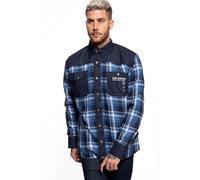 King Kerosin Adventure Gear - Chopper till Death, camisa/chaque M male Azul/Azul Oscuro/Blanco